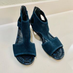 Donald Pliner Wedge Sandals with Snake Skin